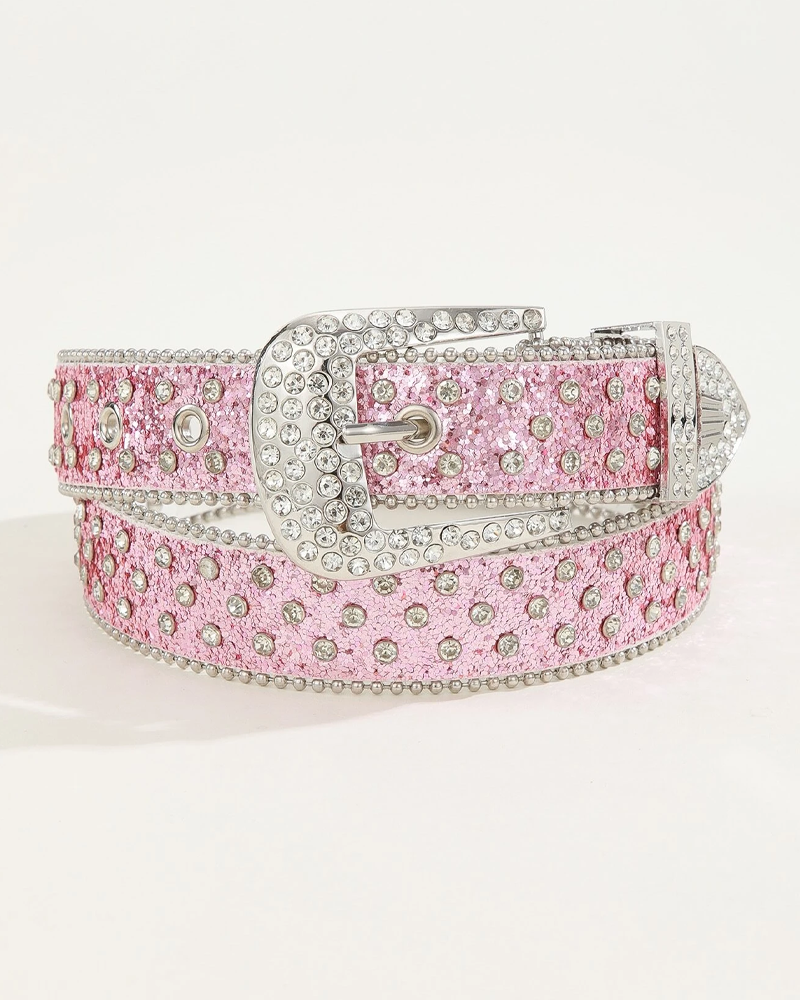 Ceinture rose strass