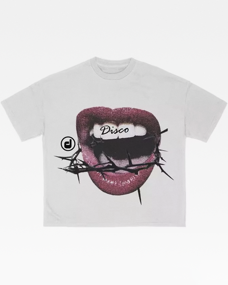 T-shirt lèvres Y2K