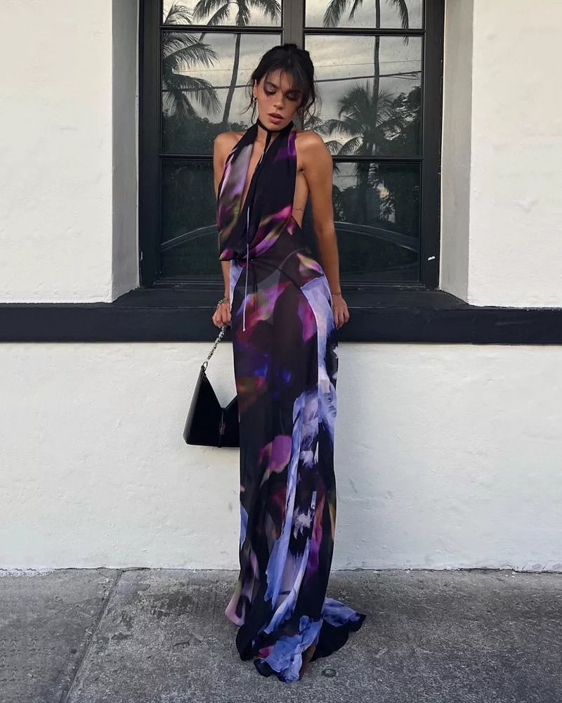 Robe longue tie and dye