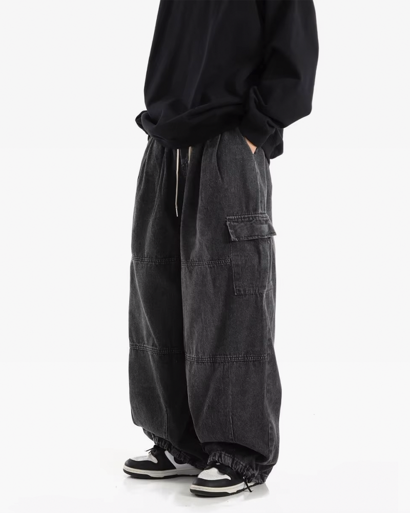 Jean baggy cargo homme
