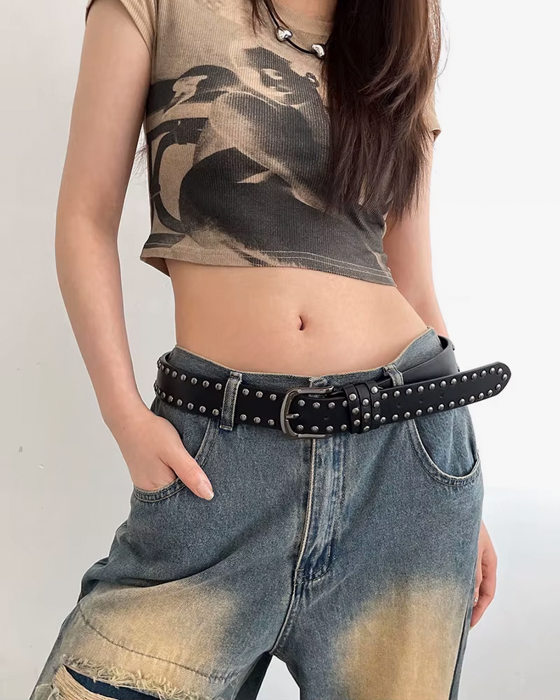 Ceinture cloutée femme