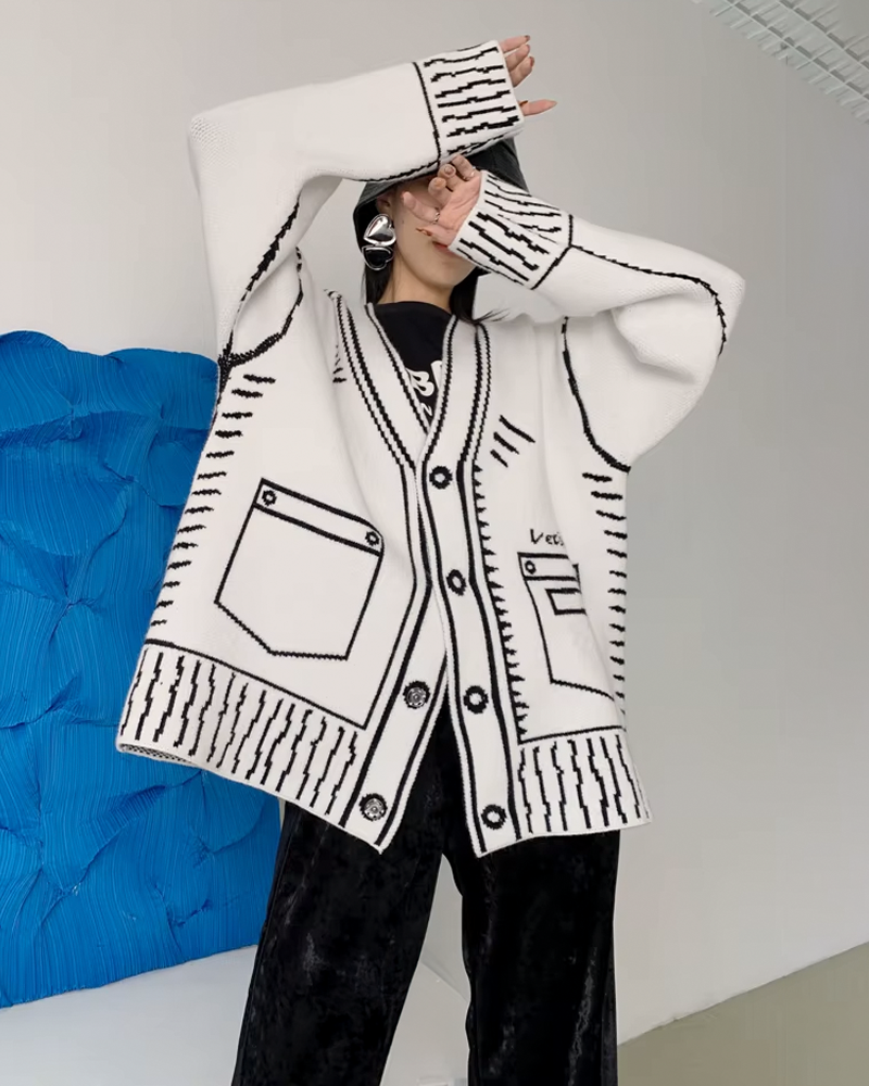 Cardigan boutonné femme