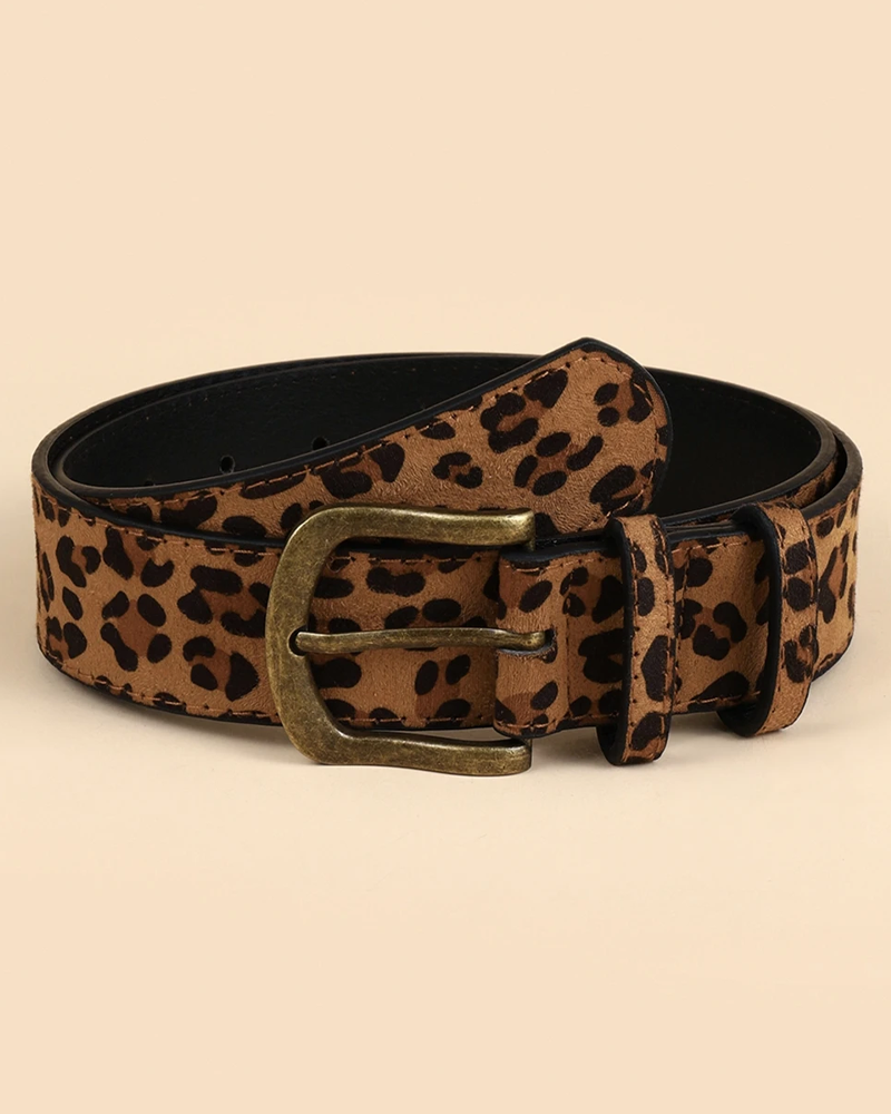 Ceinture vegan leopard