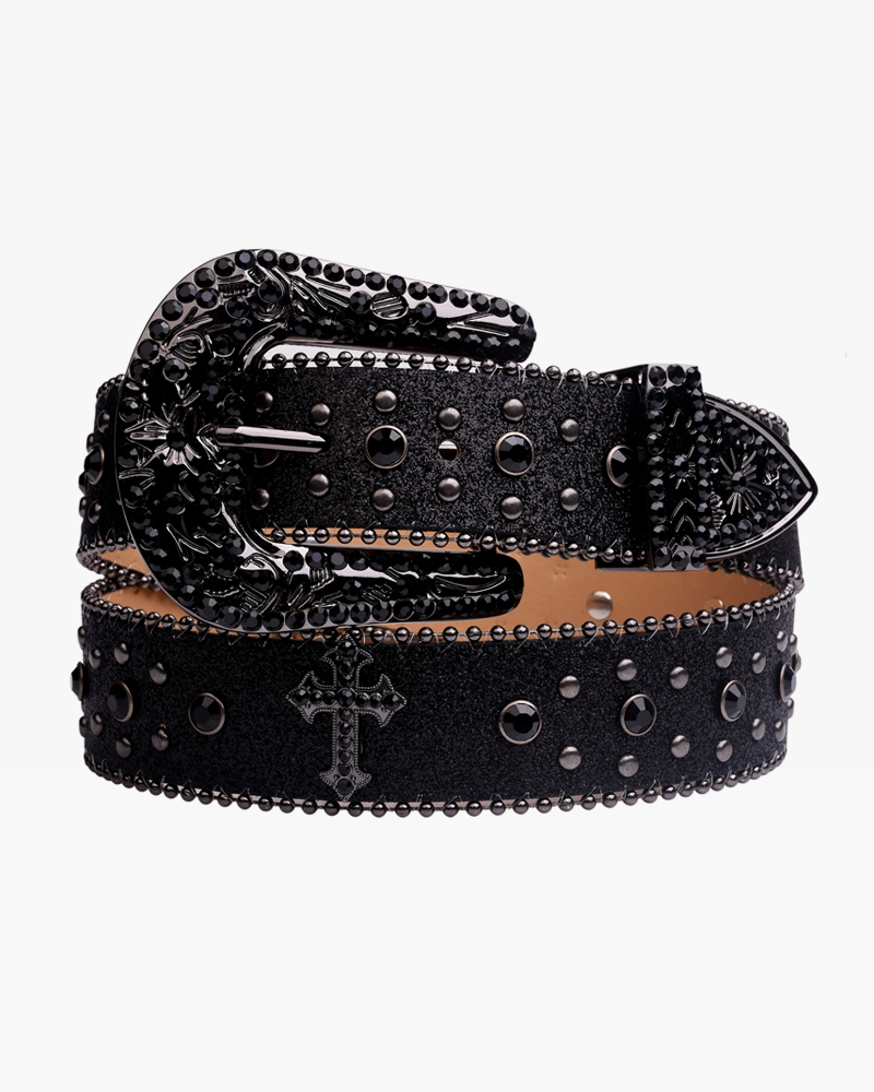 Ceinture en strass noir