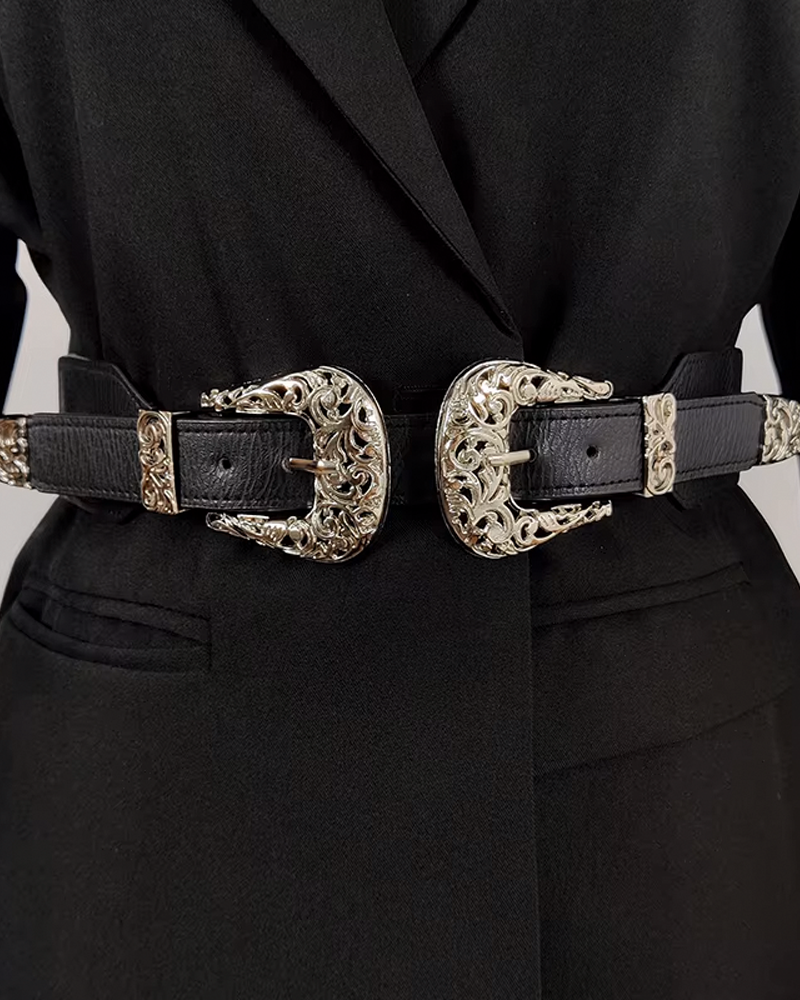 Ceinture double boucle western