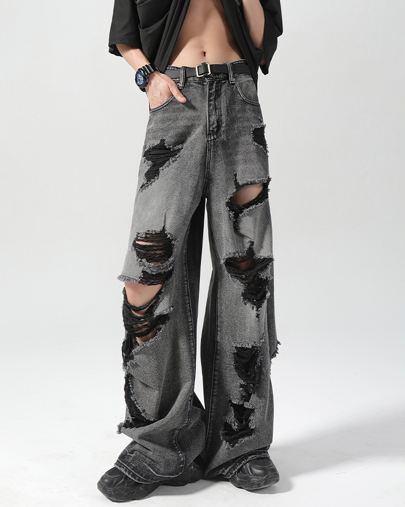 Jeans noir déchiré