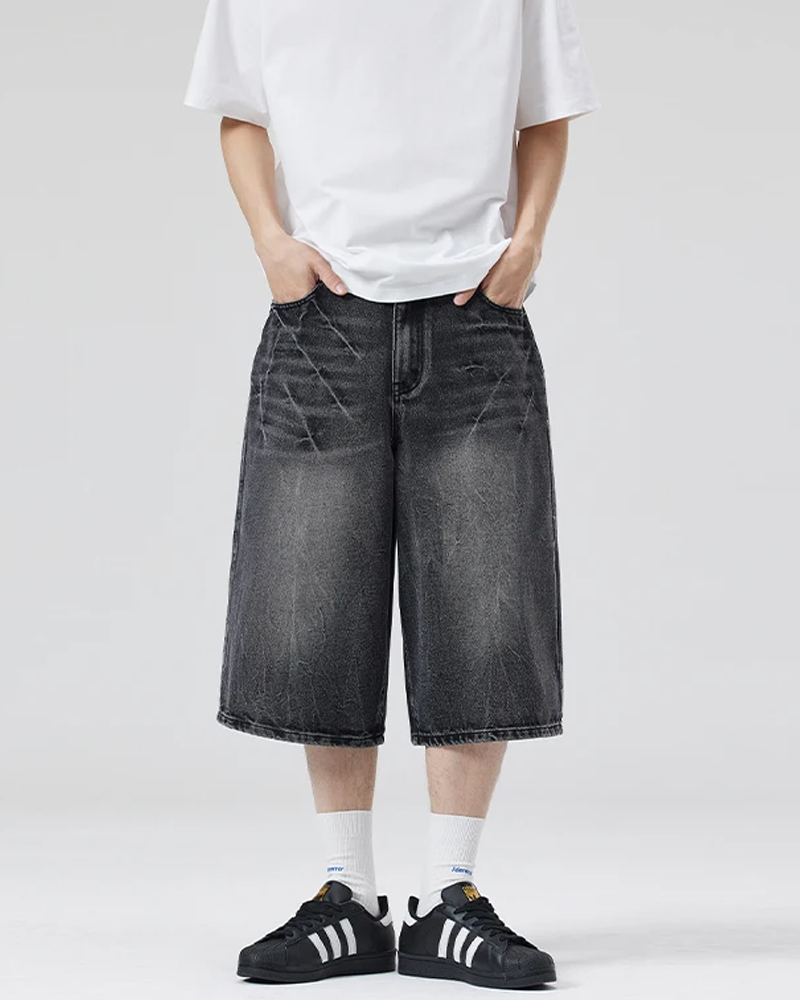 Short baggy noir homme