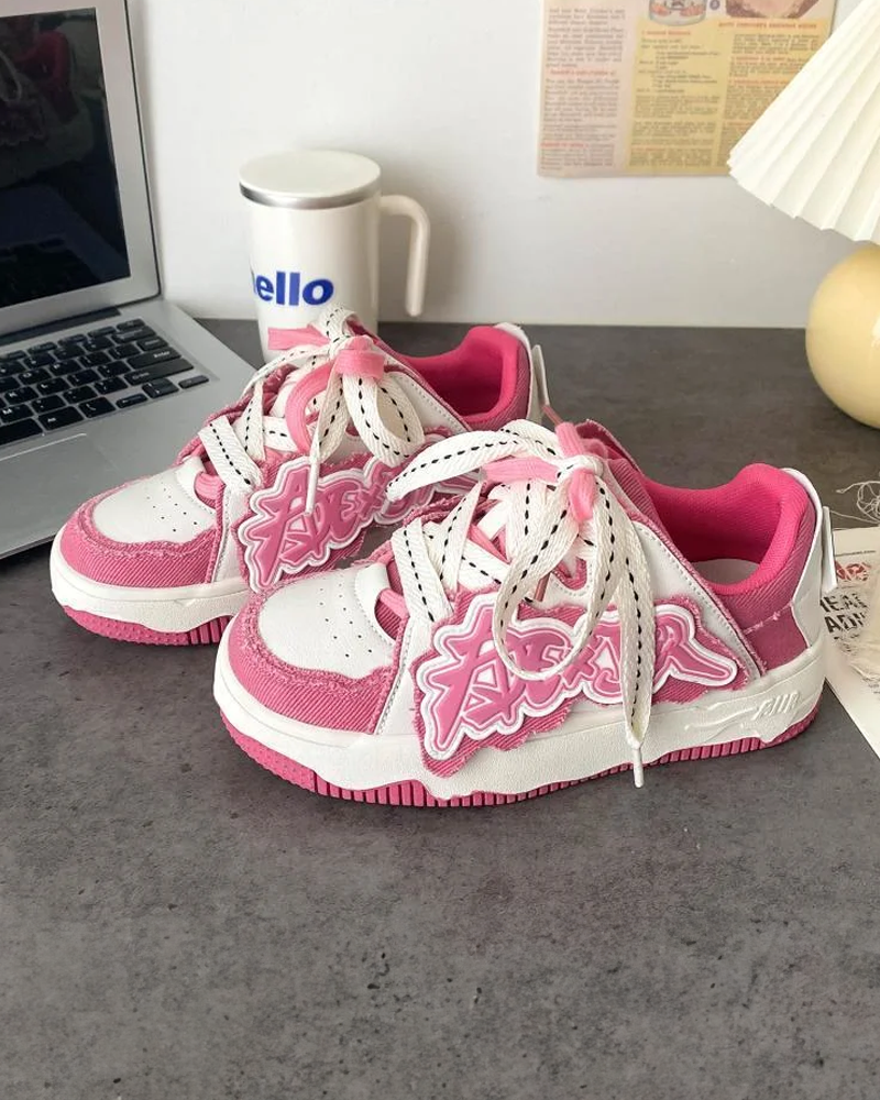 Sneakers femme rose