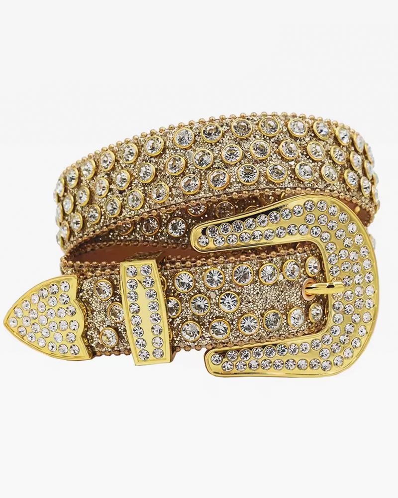 Ceinture boucle western dorée