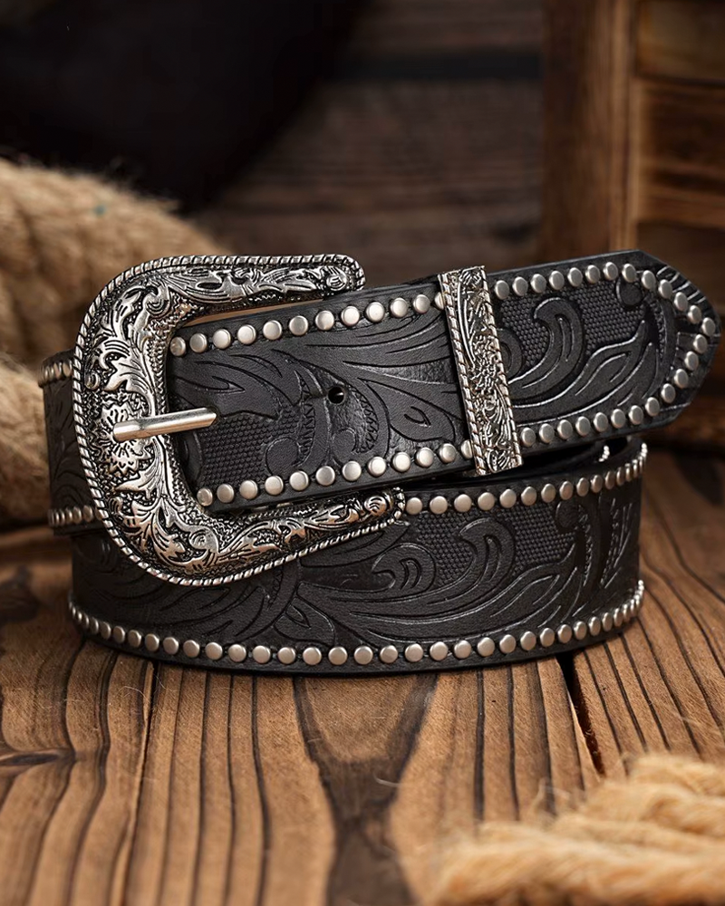 Ceinture boucle western femme