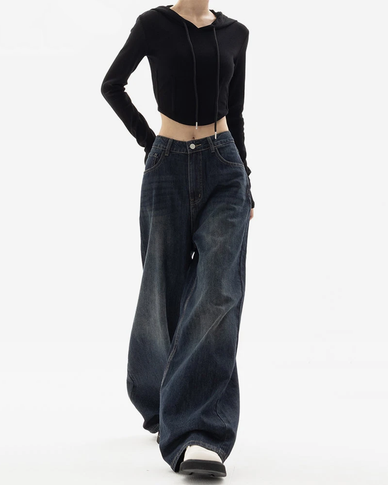 Jean baggy bleu foncé