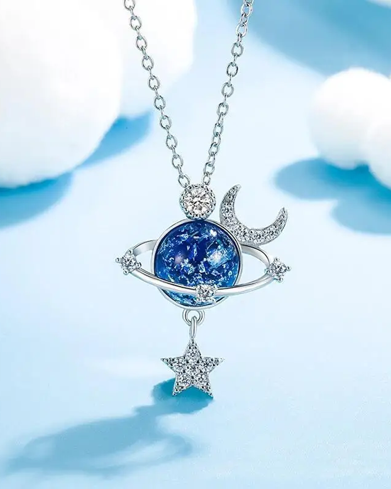 Pendentif lune et étoile