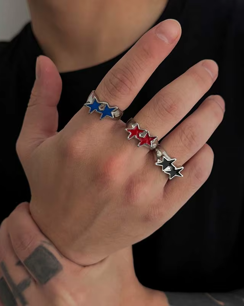 Bague double étoile