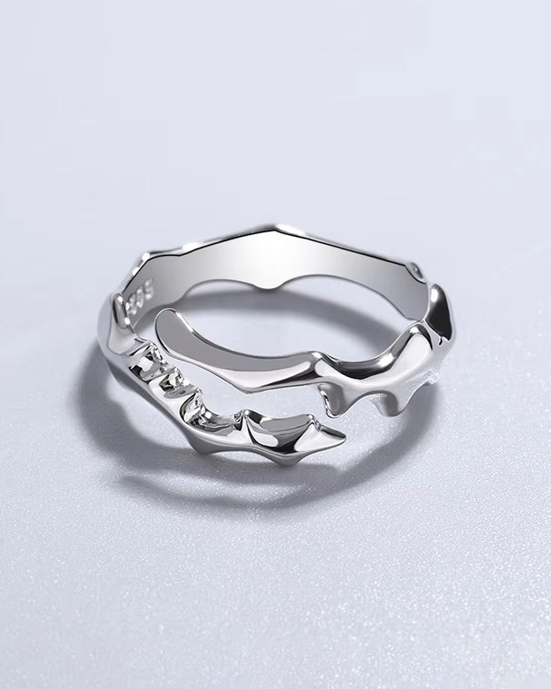 Bague abstraite argent