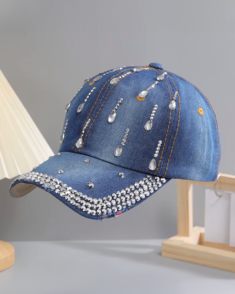 Casquette strass femme