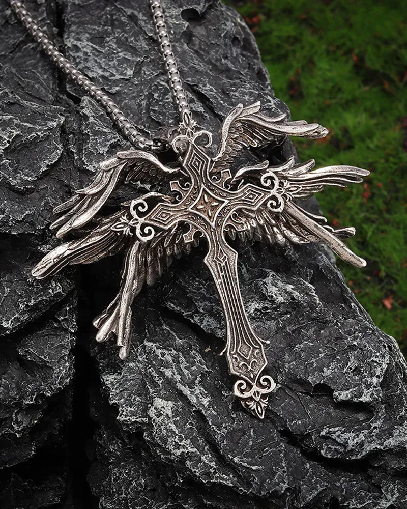 Pendentif croix ange