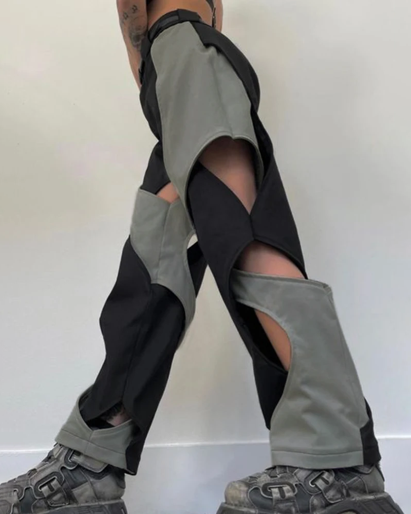 Pantalon noir et gris