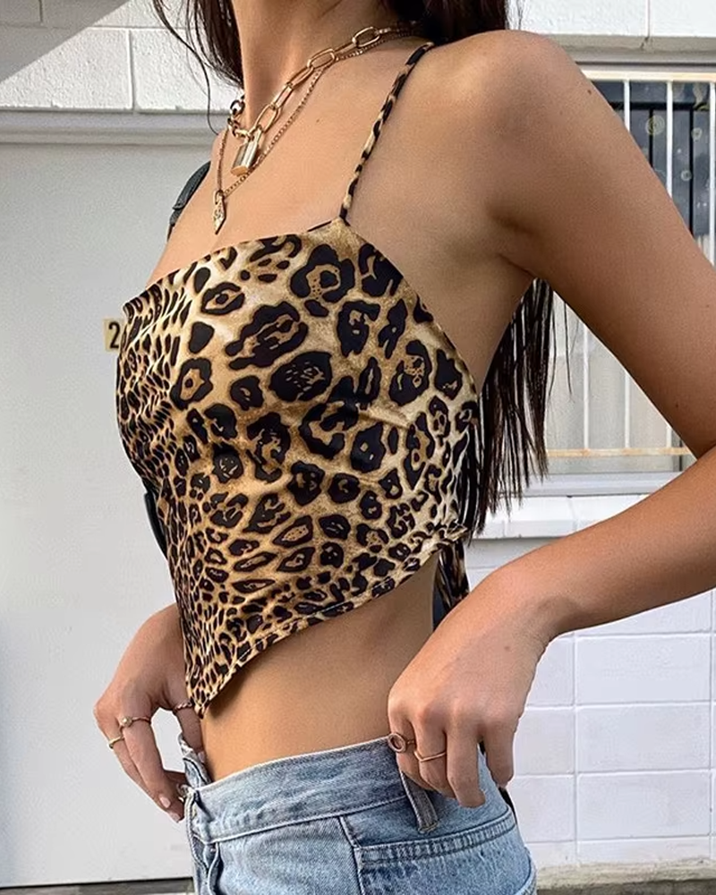 Crop top leopard