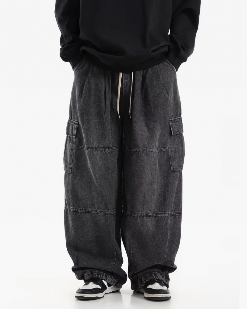 Jean baggy cargo homme