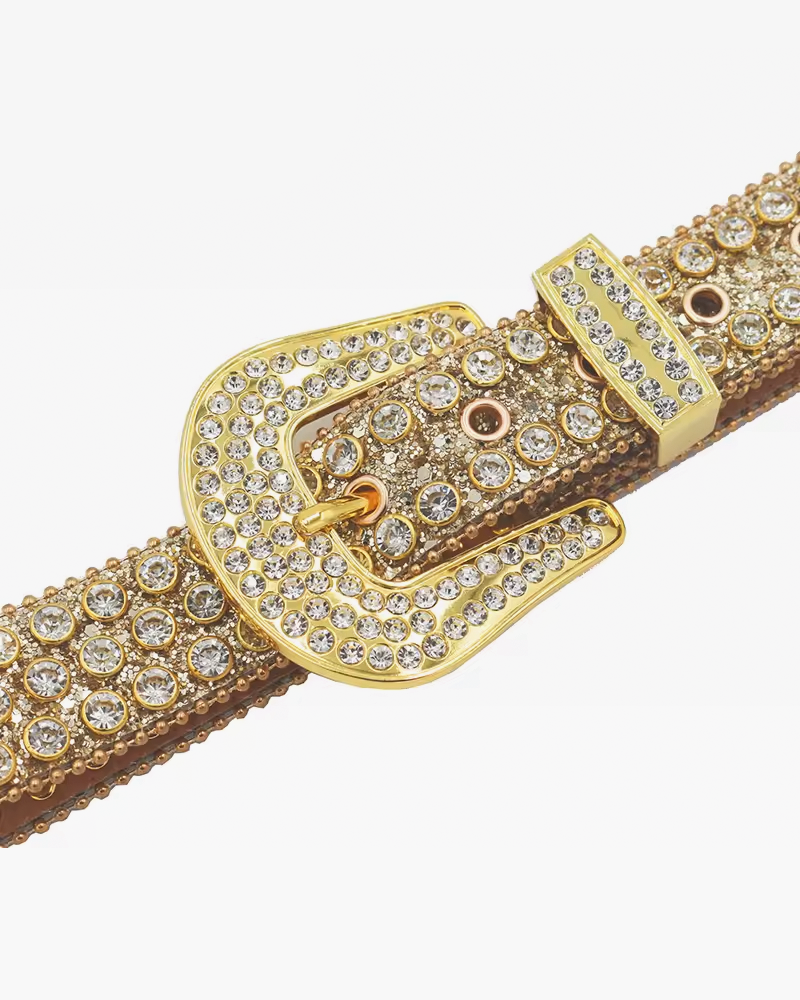 Ceinture boucle western dorée