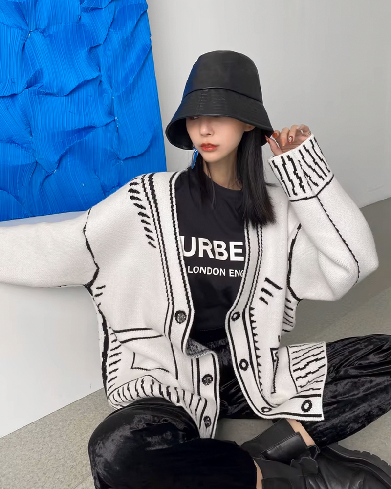 Cardigan boutonné femme