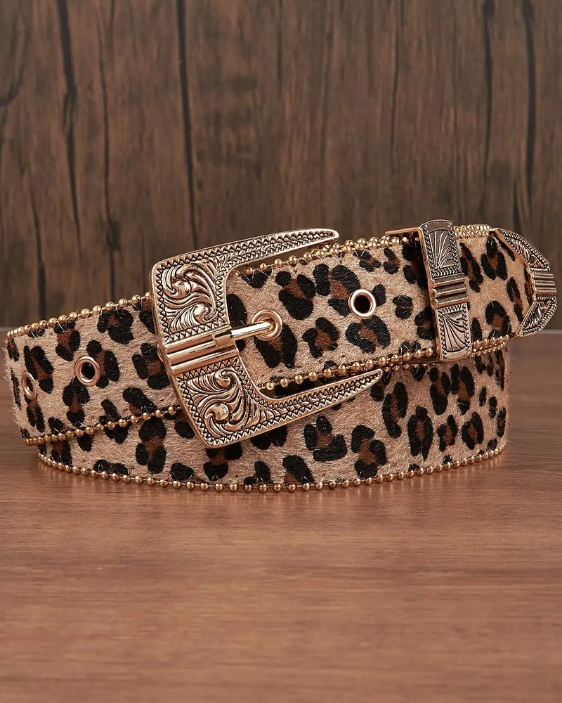 Ceinture leopard homme