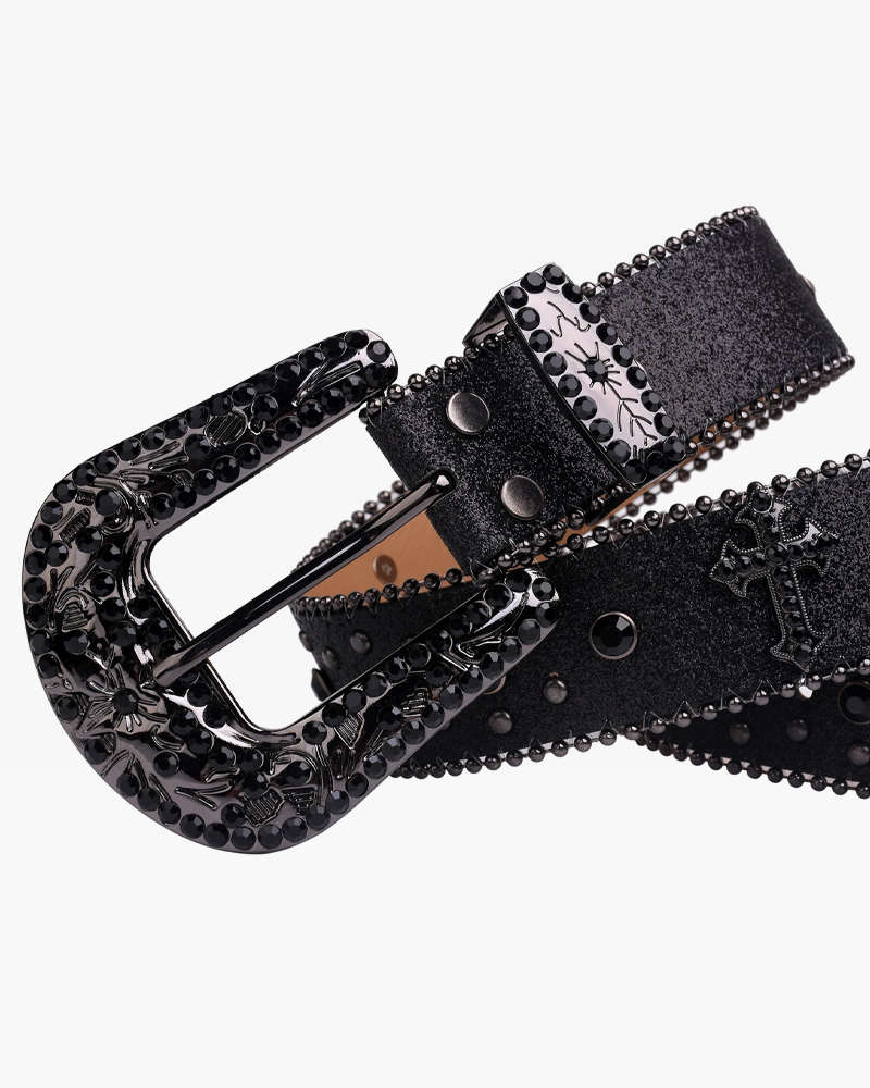 Ceinture en strass noir