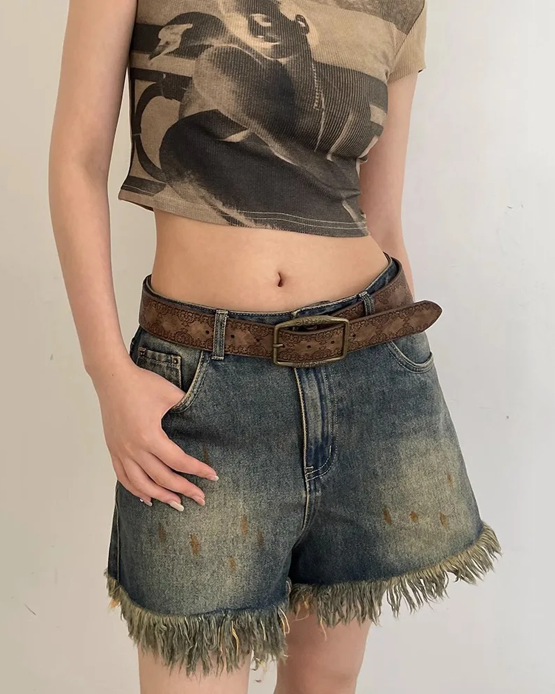 Ceinture cuir vintage