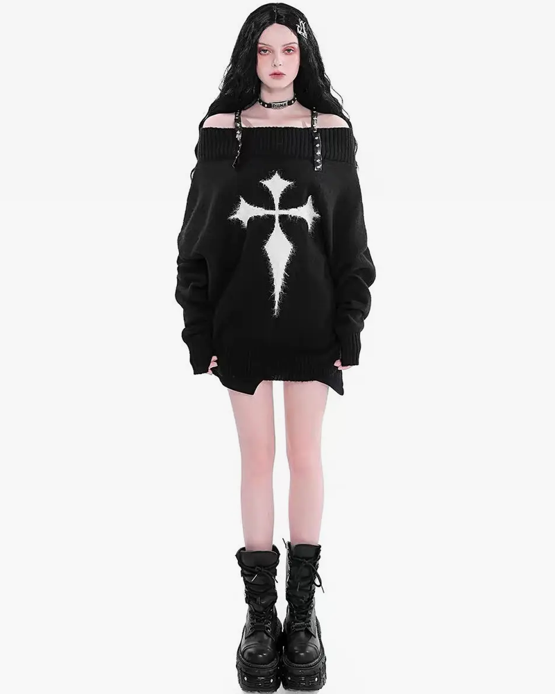 Pull femme épaules dénudées