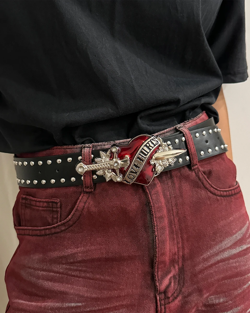 Ceinture cloutée rock