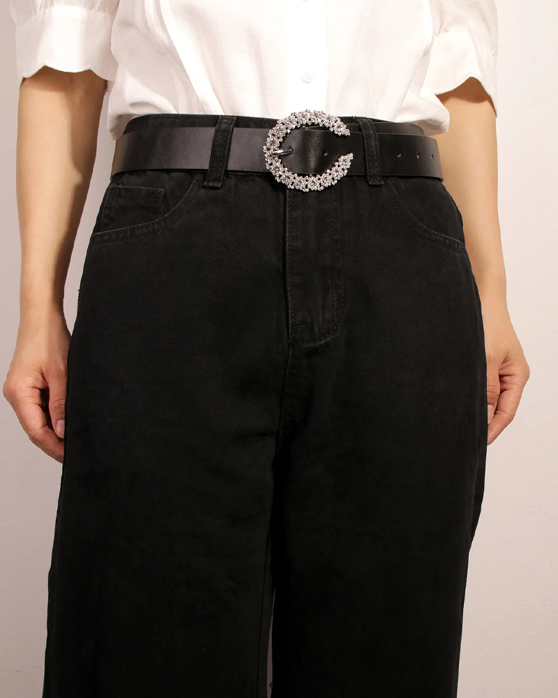 Ceinture femme avec boucle strass