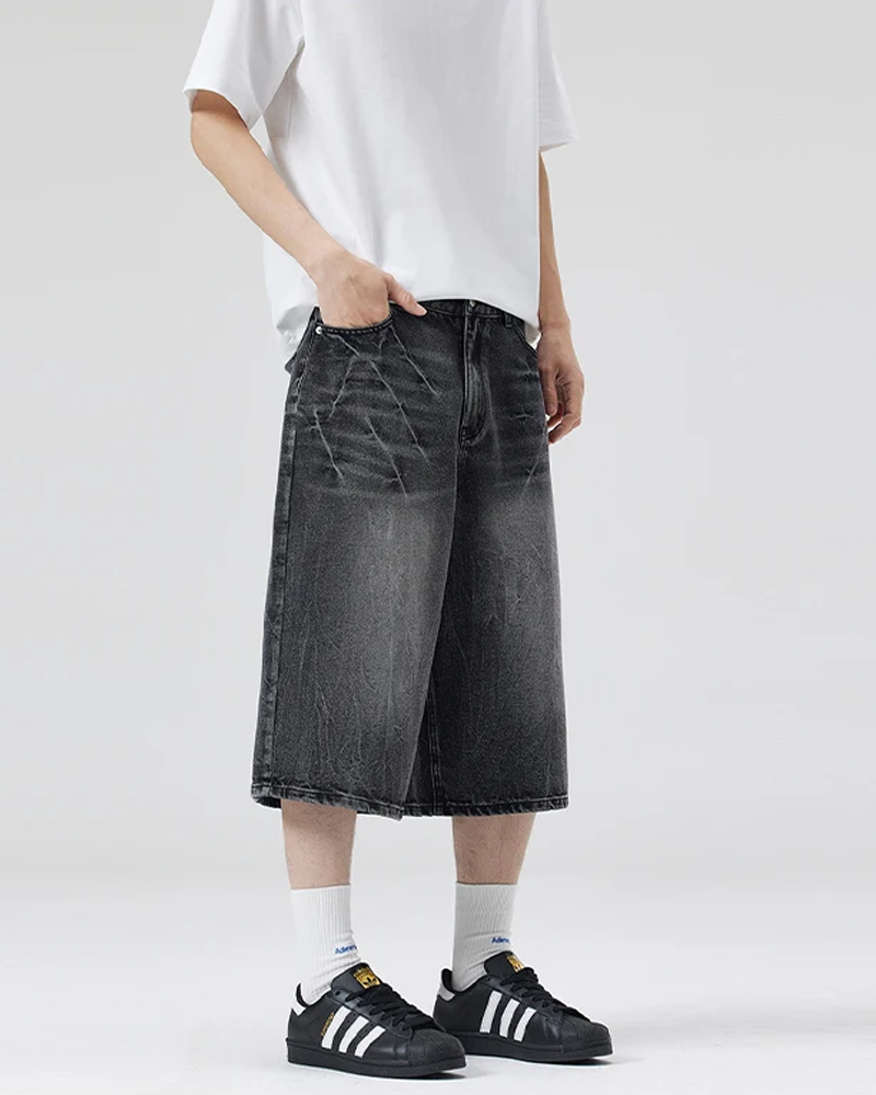 Short baggy noir homme