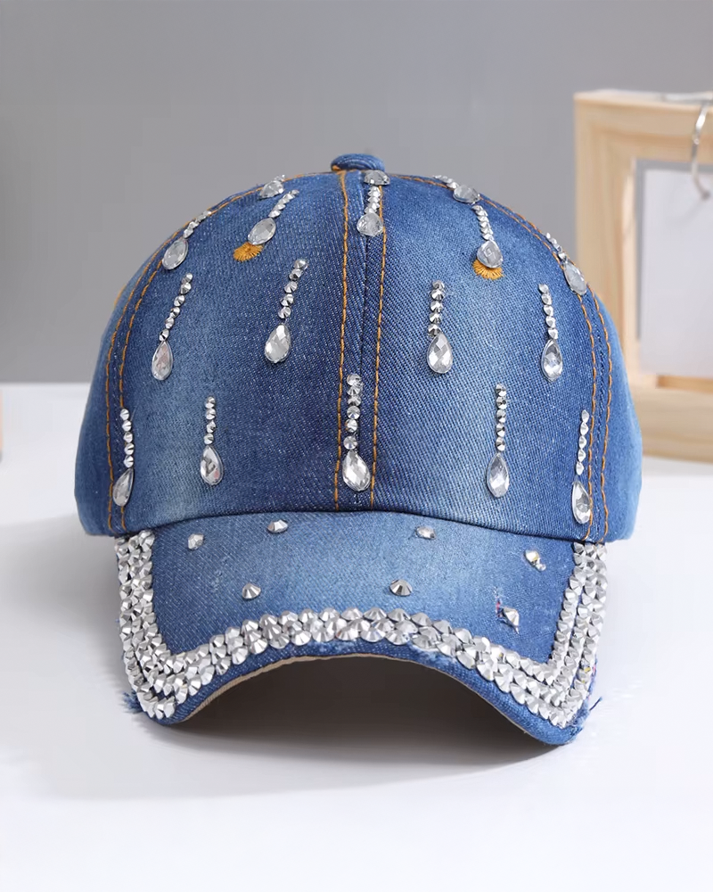 Casquette strass femme