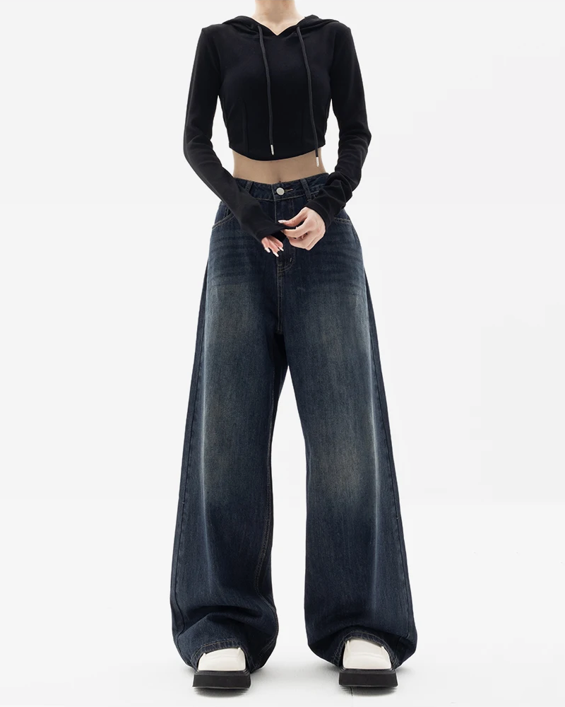 Jean baggy bleu foncé