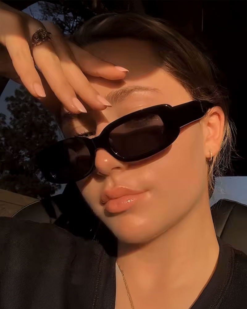 Lunettes de soleil rectangulaires