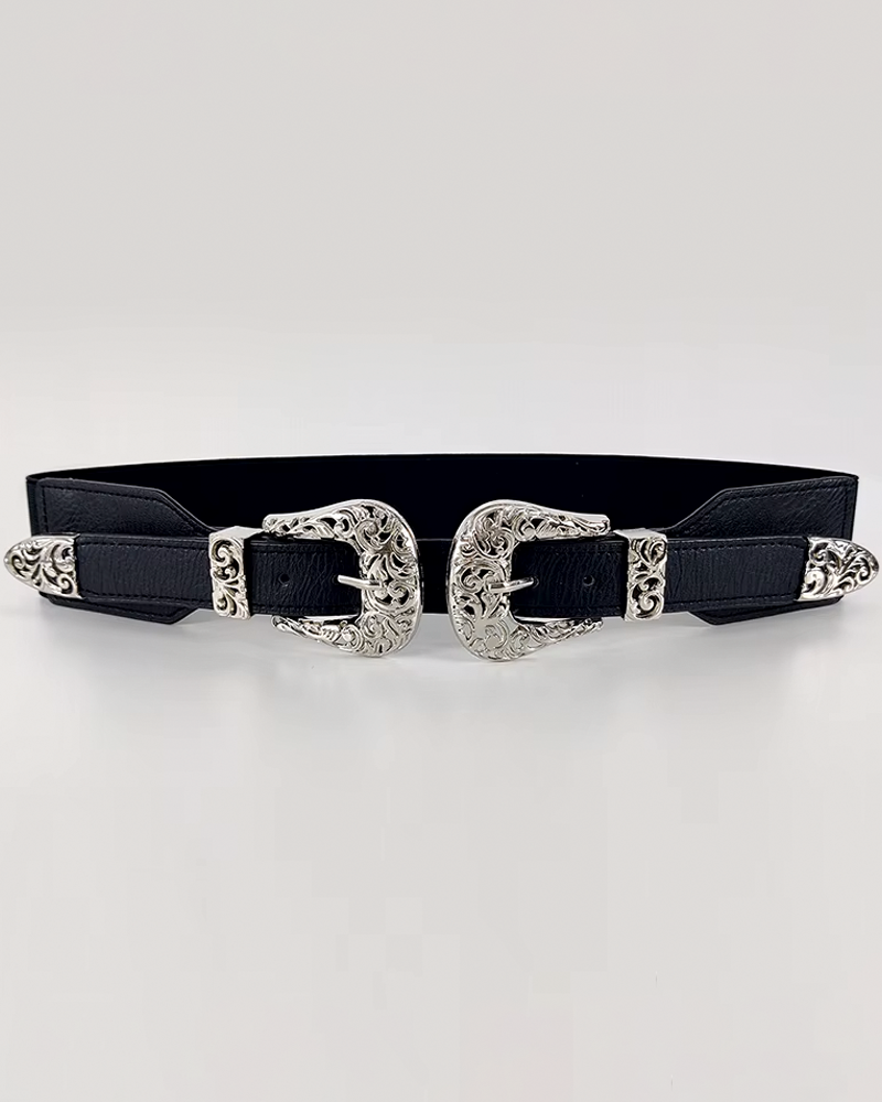 Ceinture double boucle western