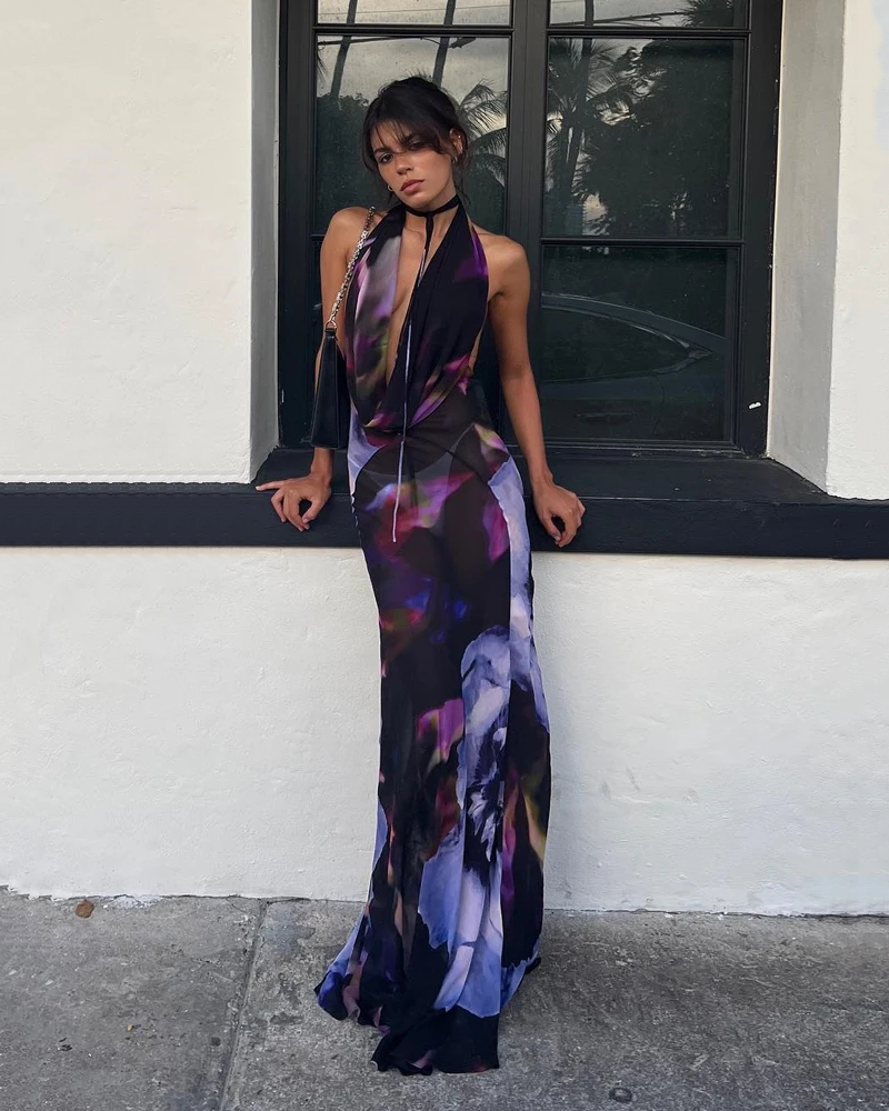 Robe longue tie and dye