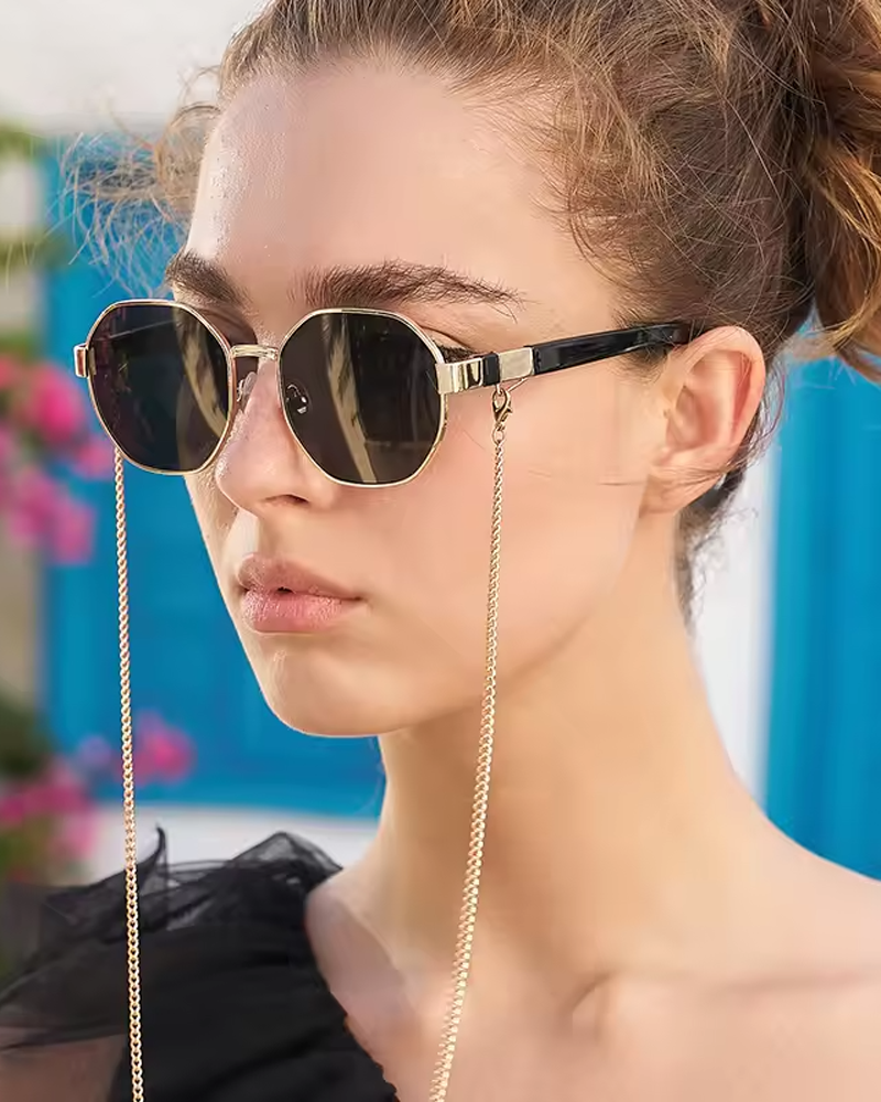 Lunette de soleil octogonale femme