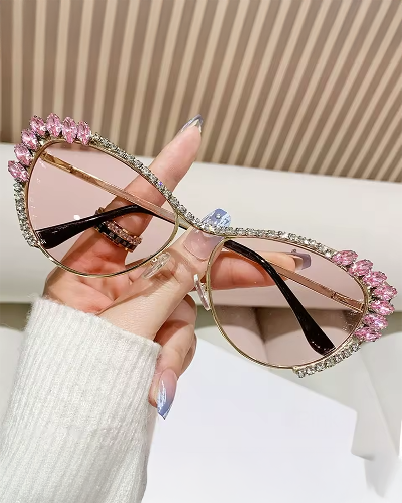 Lunette de soleil avec strass