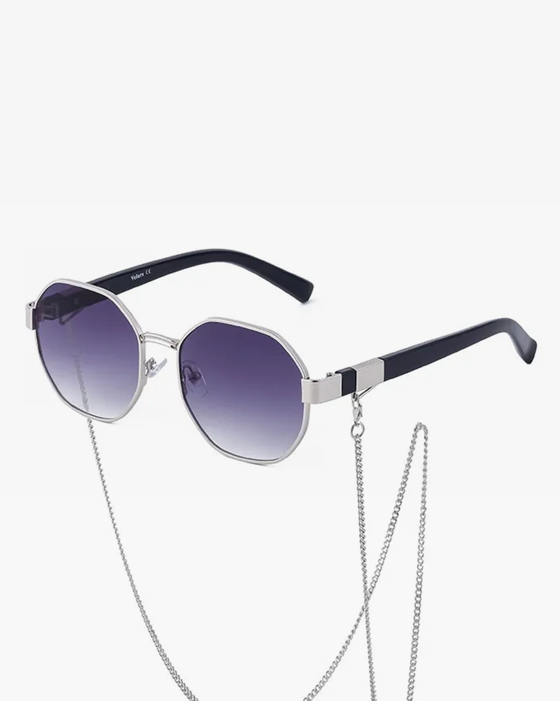 Lunette de soleil octogonale femme