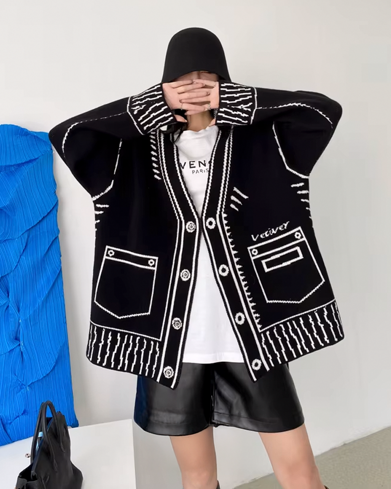Cardigan boutonné femme