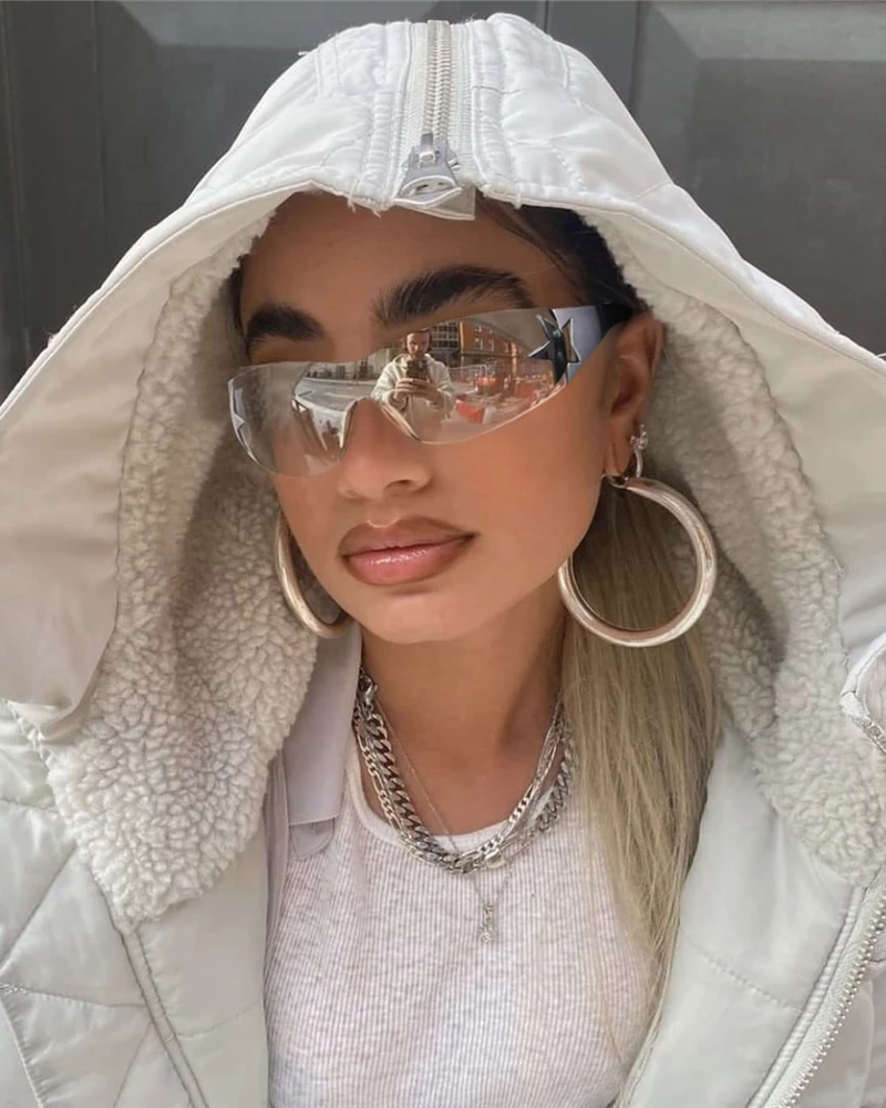 Lunette de soleil femme transparente