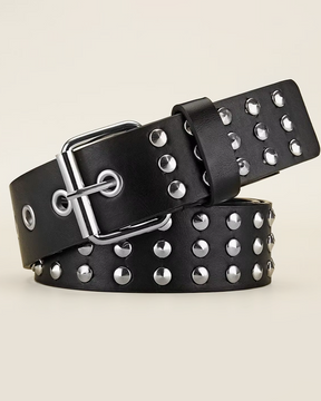 Ceinture noire cloutée