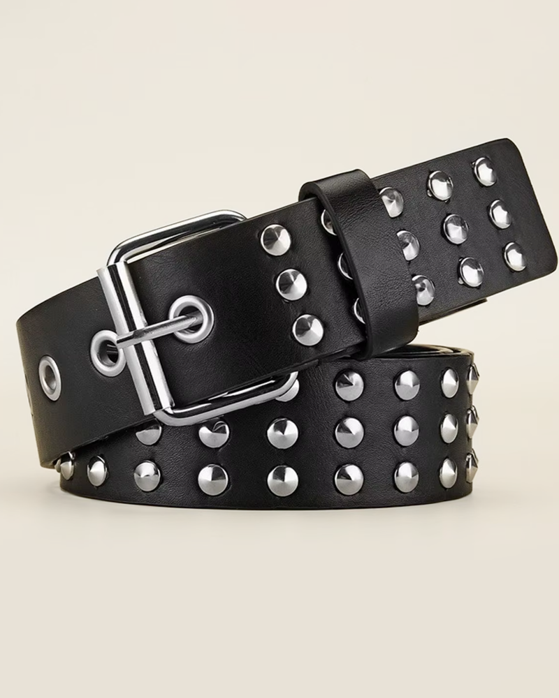 Ceinture noire cloutée