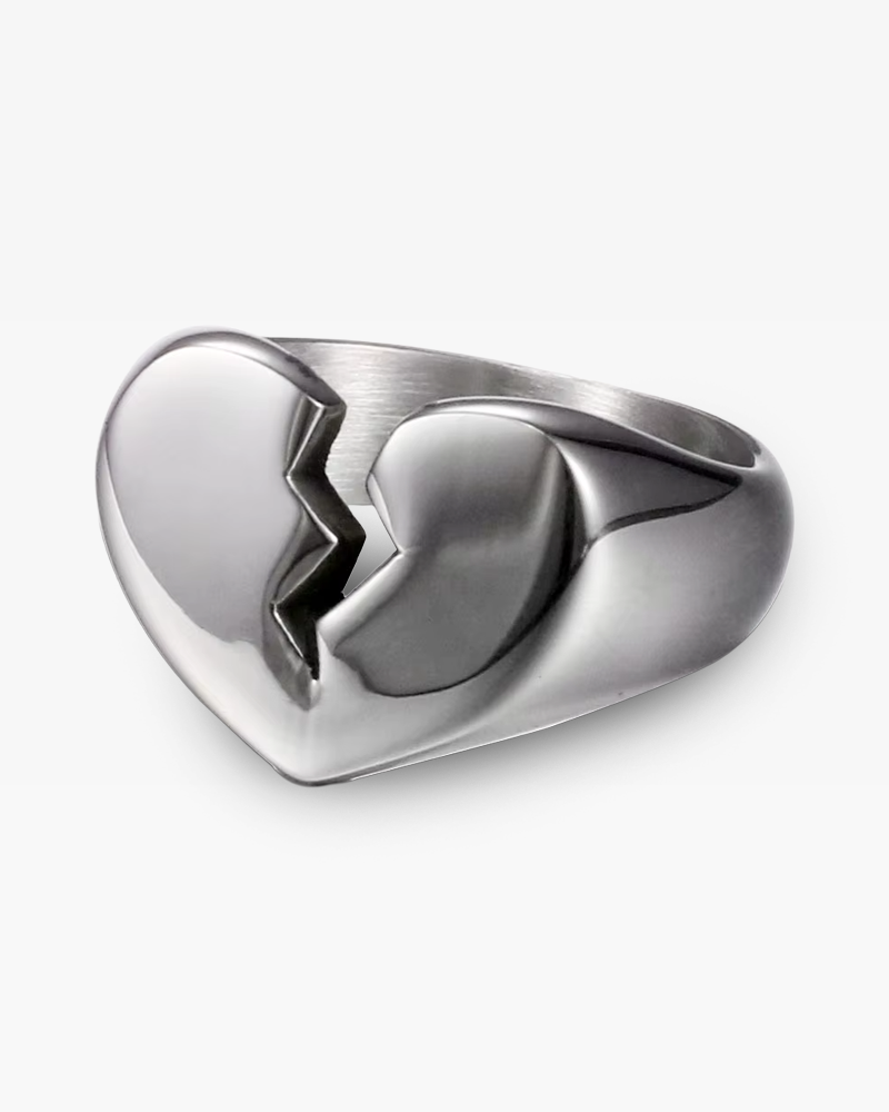 Bague coeur brisé