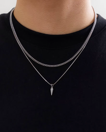 Collier pendentif pointe