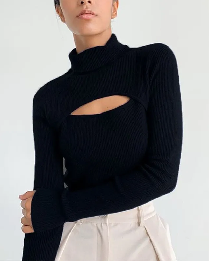 Sous pull col roulé femme