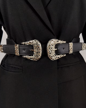 Ceinture double boucle western