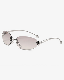 Lunettes de soleil sans monture Y2K