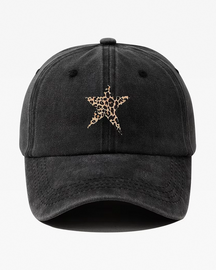 Casquette étoile léopard
